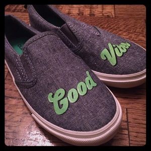 OLD NAVY Good Vibes Boys Slip Ons - Size 9